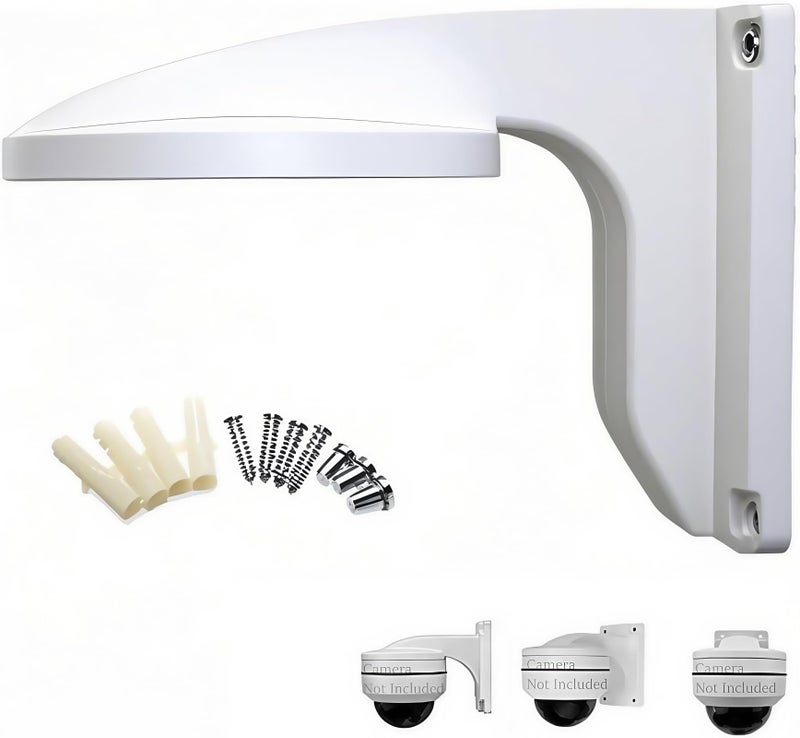 BeElion 1258B ABS Universal Dome Camera Wall Mount Bracket - Indoor/Outdoor, for Hikvision & More, with Weatherproof Junction Box - Image 1